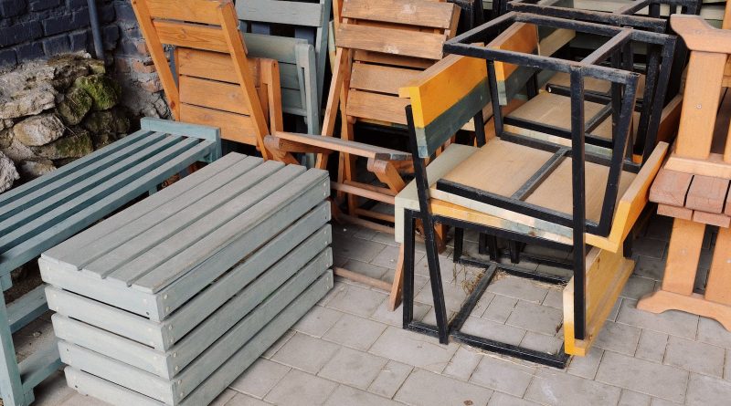 Brown Wooden Chair on Gray Concrete Floor