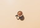 brown ceramic teacup